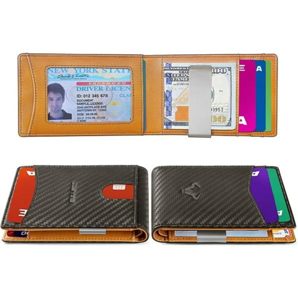 Slim Wallet Money Clip Front Pocket Wallet For Men 8 Cards